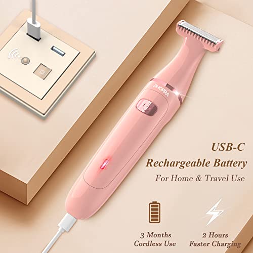 Electric Razor For Women Legs Bikini - Rechargeable Lady’s Shaver And Trimmer With Unique One Ultra-Thin Blade Design, Quickly Remove Hair In One Pass #TOP5