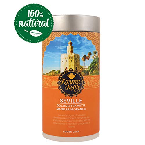 Karma Kettle Seville Premium Whole Oolong Tea, Orange Peel, Whole Spices, 100% Natural Tea, Loose Leaf, 75gms - Image 9 thumbnail