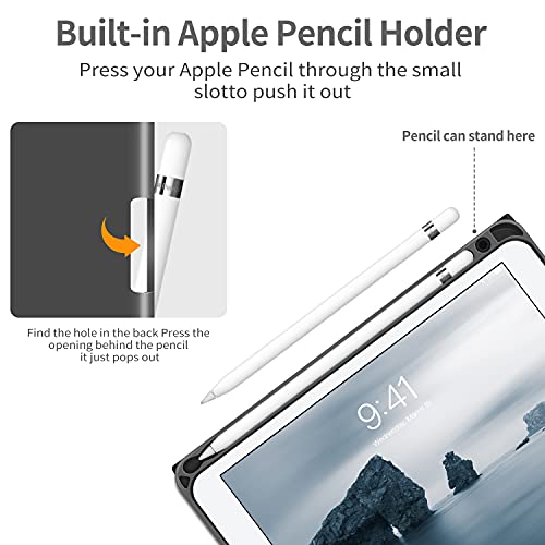 Ipad Mini 5 Case 2019, Ipad Mini 4 Case With Pencil Holder Pu Leather Soft Tpu Back Shockproof Protection Cover Case For Ipad Mini 5Th 4Th Generation 7.9 Inch Auto Wake/Sleep #TOP1