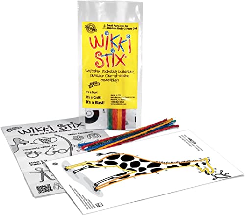 Wikkistix Animal Activity Pak Features 12 Zoo Animals With Hands-On Activity And Fun Fact On Each, Made In The Usa! , Black #TOP4