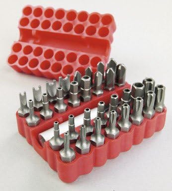 33-Piece Security Insert Screwdriver Bit Set