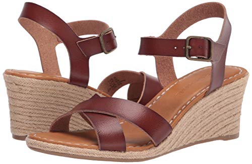 Image of Amazon Essentials Women's Espadrille Wedge Sandal with Adjustable Buckle, Elastic Strap