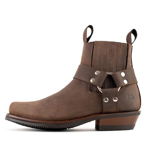 Men's Leather Biker Ankle Boot for Men Style 3600