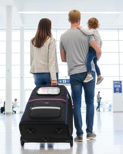 YOREPEK Padded Stroller Travel Bag with 2 Large Wheels, Extendable Handle — view 8