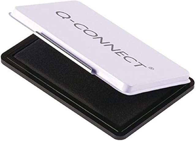 Q-Connect KF25211 Medium Stamp Pad Metal Case - Black
