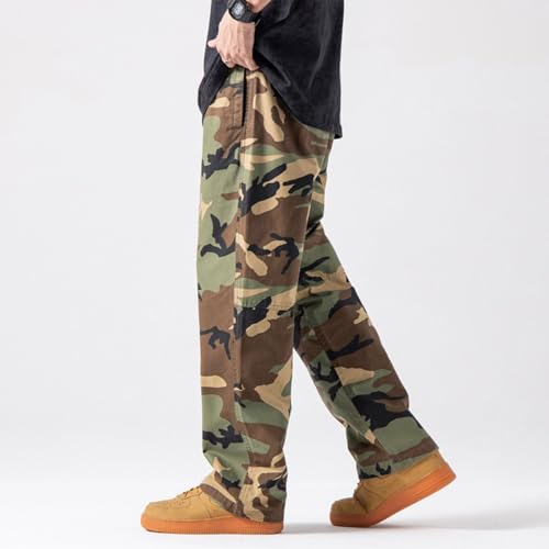 Baggy Jeans Men Camo Open Bottom Wide Leg Jeans Men Loose Fit Parachute Streetwear for Skater Jean Hip Pop2