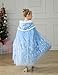 PURFEEL Girls Princess Velvet Cape Kids Elsa Hooded Princess Cape Halloween Snow Cloak Costume 2-10Years