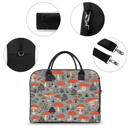 Bolso Tote Mushroom2 con cierre y correa ajustable miniatura 6