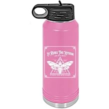 40 oz. Black Vacuum Insulated Stainless Steel Thermos, The Silence of The Lambs Themed Water Bottle,#34;It Rubs The Lotion On Its Skin..." Pink, 20 oz