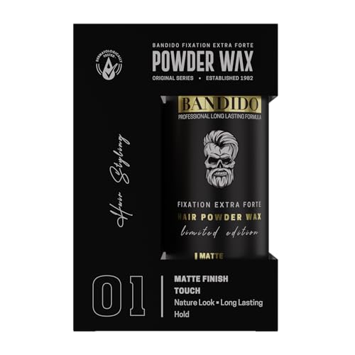 Bandido Hair Powder Wax 32g - Polvo de volumen para hombres y mujeres | Cera mate para un aspecto natural, agarre y textura de larga duración | Fijación extra fuerte, peinado sin brillo