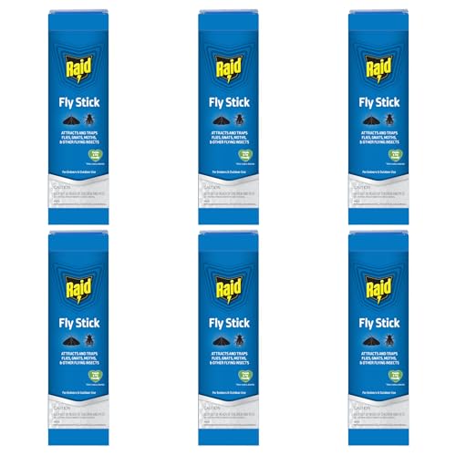 Raid Fly Stick, Pack of 6, Each Trap Catches up to 150 Flies, Indoor and Outdoor Use Raid Fly Stick, Pack of 6, Each Trap Catches up to 150 Flies, Indoor and Outdoor Use
