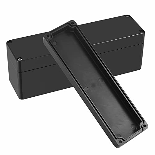 Dwupak Skrzynka Przyłączeniowa IP65 Wodoodporna, Obudowa do Elektroniki z Tworzywa Sztucznego, Skrzynka Rozdzielcza, Montaż na Ścianie, Duże Projekty Połączeniowe, Czarny / 160x45x55 mm