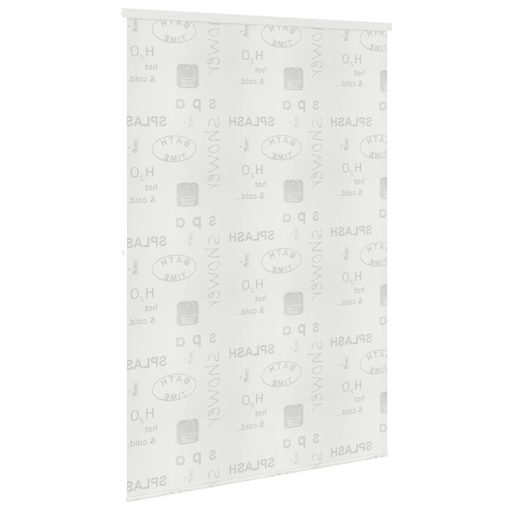 Makastle Duschrollo mit Kordelzug, Wasserdicht & pflegeleicht Badrollo für Dusche, Decke, Fenster, Einfach zu montieren, 100% Eva mit Aluminiumteilen 140x240 cm Grau