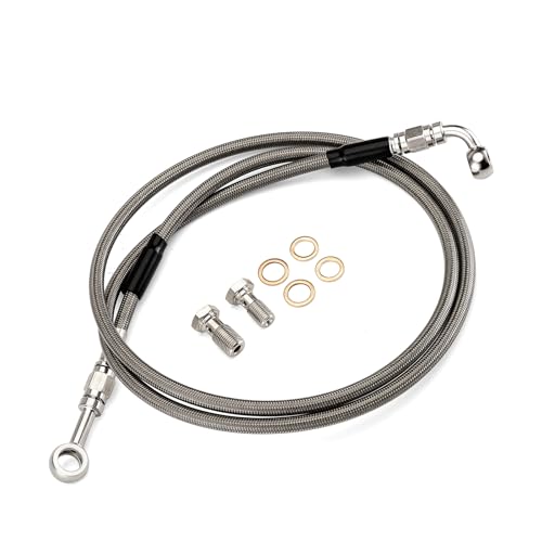 Non-Compliant Brake Hoses/FMVSS 106 - 2019-2020 Arcimoto FUV Motorcycles 4 Mofun 52' Extended Length Hydraulic Front Brake Line Kit For 12-14' Handlebar Stainless Steel Non-ABS Compatible with Harley Softail 2000-2010 Dyna 1995-2011, Black