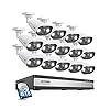 ZOSI 16CH 4K Spotlight PoE Security Camera System with Audio,H.265+ 16CH 8MP NVR with 4TB HDD,14pcs 4K Spotlight PoE IP…