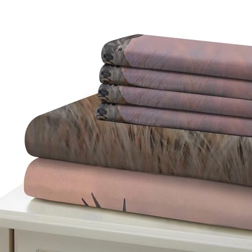 Housse de couette cerf 3D imprimée faune sauvage nature double - 7