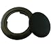 QIQIHOME Patio Parasol Umbrella Hole Ring Cap Plug Set, Coffee Plastic, 2-In. (Black)