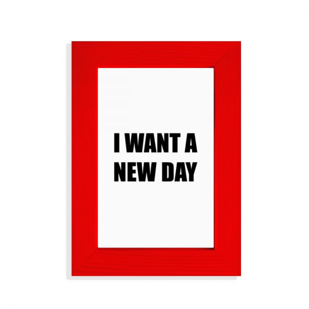Cadre photo I Want A New Day rouge art déco aux finitions soignées