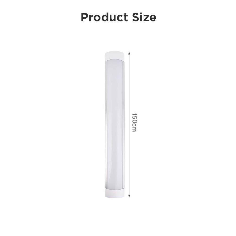 P25-48N-K10- Kit 10pz Plafoniera Led Ultrasottile 150cm 60W Bordo Argento Completo di Led 4200K Luce Naturale 4800lm
