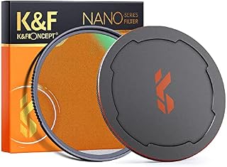 K&F Concept 67mm 1/4 Black Diffusion Filters with Alloy Cap, Black-mist Soft Glow Cine Effect Lens Filter Waterproof