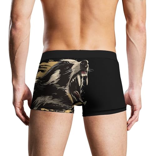 Fearless Honey-Badger Comfortable Mens Underwear Boxer Briefs Lightweight Stretch Panties4