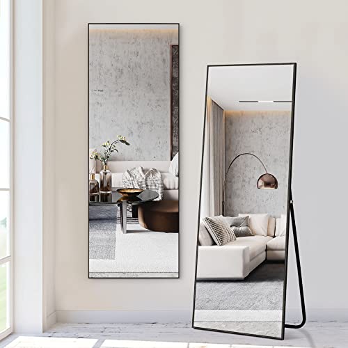 Neutype Wall Mirror 59"X20" Floor & Full Length Mirrors Floor Length Mirror Stand Up Mirror Black Full Length Mirror For Bedroom Gym Mirrors Black Standing Mirror For Bedroom #TOP1