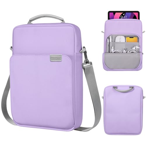 Image of MoKo 9-11 Inch Tablet Sleeve Bag Handle Carrying Case with Shoulder Strap Fits iPad Pro /Air /A16 11 inch,iPad 10th 10.9,i-Pad 9 /8 /7th 10.2,iPadAir 5 /4th 10.9,i-Pad 9.7,Tab S8 /S9 11 inch, Purple