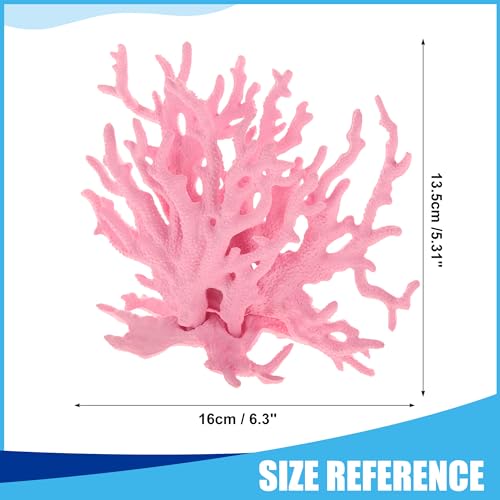 Image of Colorful Coral Reef Decor, Mini Faux Coral Decor for Aquarium Decorations,6.3x5.31inch (Pink)