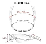 HTS HUNTERSKY S239 Protective Clear Grey Small Safety Glasses Ladies Men protecting eyes from wind dust pickleball bike riding cycling running anti pollen - Image 6