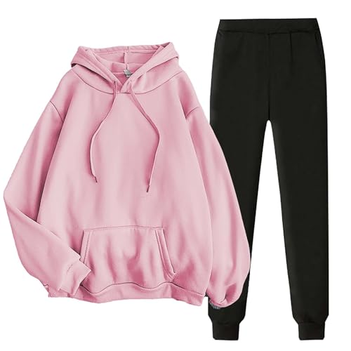 Survêtement baggy Y2K femme pantalon sportif ensemble 2 pièces rose M
