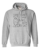 Go All Out Medium Oxford Adult Sorry I Can't I Have Plans With My Cat Funny Sweatshirt Hoodie