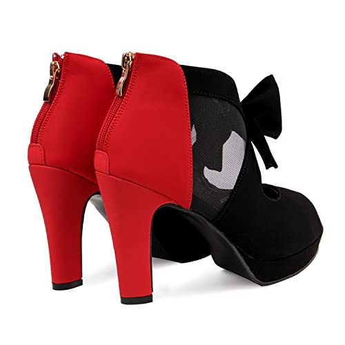 Image of GATUXUS Open Toe Women Platform High Heel Shoes Bows Strappy Sandals