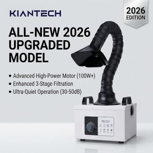 Image of SYNCRA Fume Extractor with HEPA Filter, 100W, 13kg, Knob Control, FE1150S, for Soldering, Laser, Smoke and Dust Removal, 280x240x315mm (FES150S. 2026 model)