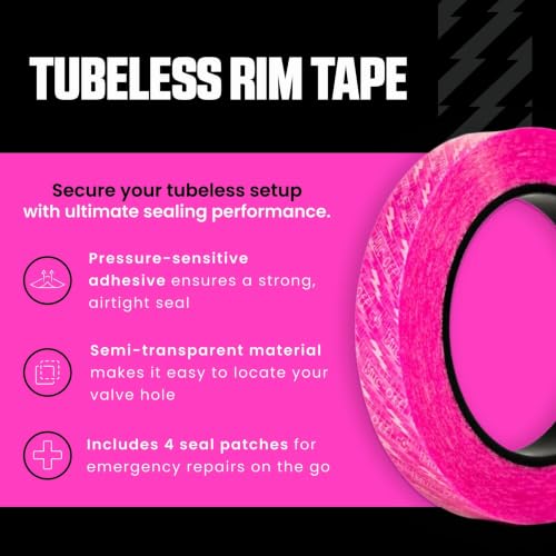 Muc-Off Tubeless Rim Tape, 25mm - Adhesive Bike Tire Liner, Tubeless Tape for MTB/Road/Gravel Bikes - Tubeless Kit Including 10m Roll of Bike Tape by Muc-Off - Image 2