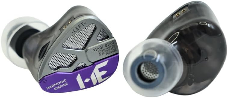 Tangzu Xiao Qiao 10mm Dynamic Driver IEMs, Harmonic Empire Semi-Open Back HiFi Earphones with Graphene Diaphragm & CNC Resin Shell (Purple, 3.5mm)