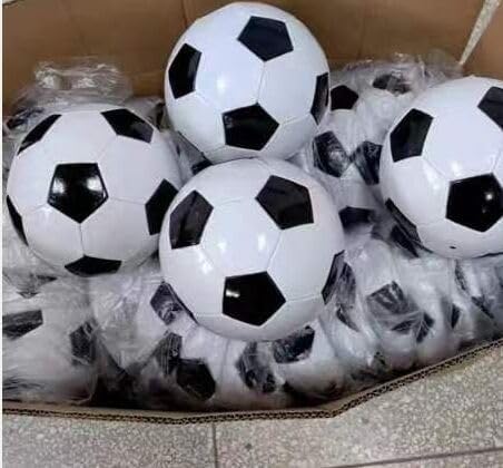 Miniatura 3 de uDecor Paquete de 25 pelotas de fútbol con juegos de bomba para operación, pelota de fútbol de Navidad para niños, tamaño oficial 5 y bomba, ideal