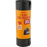 Choisissez une solution de gestion des déchets fiable et écologique avec nos sacs poubelles de 20 litres à liens coulissants. Conçus pour une utilisation facile et pratique, ces sacs disposent d'un système de fermeture rapide : il suffit de tirer sur les poignées et de les nouer pour un scellage sûr et sécurisé. En plus de leur praticité, ces sacs poubelles sont fabriqués à partir de 100% de plastique recyclé, ce qui en fait un choix respectueux de l'environnement. Fabriqués en France, ils sont le reflet de notre engagement envers la qualité et la durabilité. Choisissez nos sacs poubelles pour une gestion des déchets sans souci et respectueuse de l'environnement.