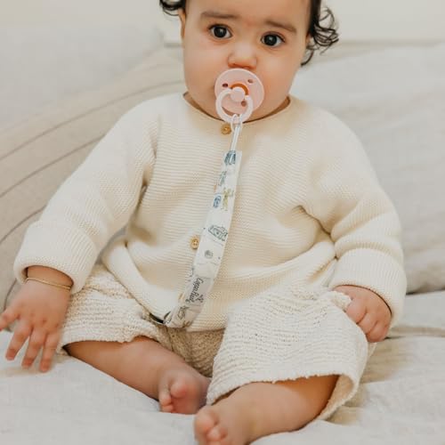 Image of Copper Pearl 3-Pack Pacifier Holders: Premium Knit Binky Clips for Baby Girls and Boys - Stylish Stainless Steel Design for Secure No-Drop Attachment - Tatooine