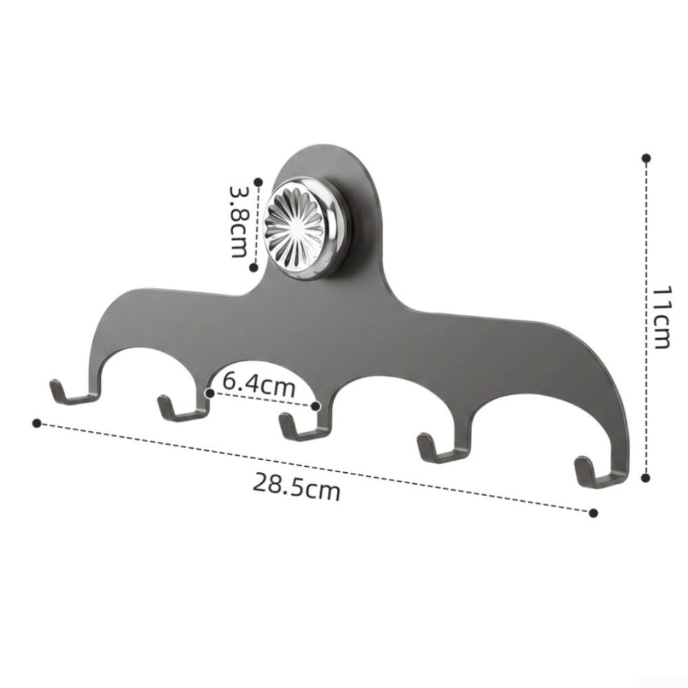 5 Ganchos Cocina Sin Taladro para soporte 30kg 5 Ganchos Cocina