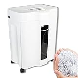 Sicherheitsstufen Schredder P5, Partikelschnitt Aktenvernichter 2 * 12mm, Schredder Für Papier 10 Minuten Ununterbrochene Laufzeit,aktenvernichter Profi Für Zuhause/Home Office
