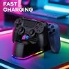 AROEVEIB 2 Pack Controller with Charger Dock for PS4 Wireless Game Controller, with LED Charging Dock Station, 2 USB Cable