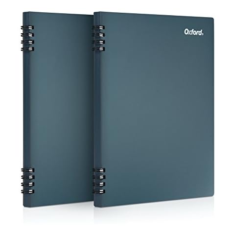 Oxford Stone Paper Notebook, School Notebook, Smooth Note-Taking Pad, Journal for Writing, 5-1/2" x 8-1/2", Blue Cover, 60 Sheets, 2 Pack (161641) Cover