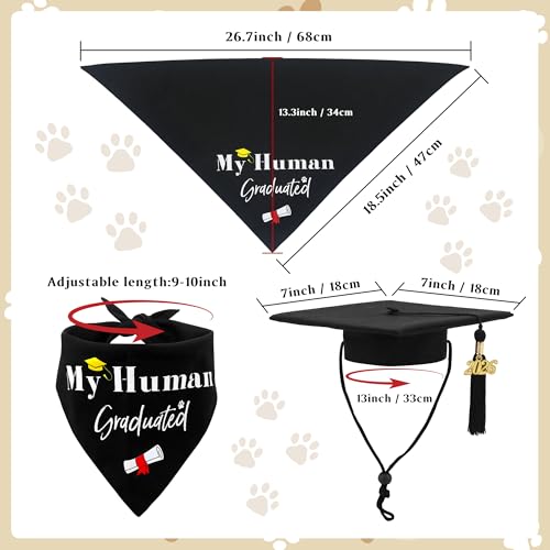 Set Graduación para Perros Large con Gorro y Bandana miniatura 4