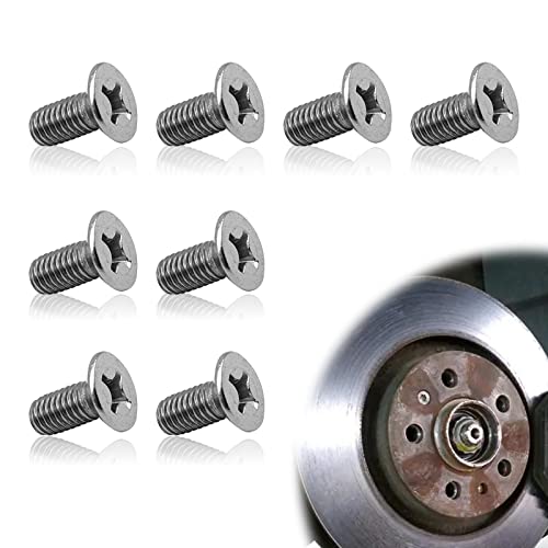 8Pcs Brake Disc Rotor Screws Compatible with Honda Acura Hyundai Kia Models Ront Rear Stainless Steel Retaining Screws Replace OE 93600-06014-0H