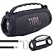 co2CREA Case Silicone for JBL Charge 5 WiFi and Portable Bluetooth Speaker, Portable Ultra-light Protective Sleeve with Carabiner and Shoulder Strap