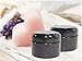 Black 2 oz Double Wall Plastic Jars with Lids (12 pk) with Mini Jar - PET Round Refillable Containers