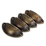 BQLZR Vintage Decorative Door Drawer Pull Handle Semicircle Knob Pack of 4
