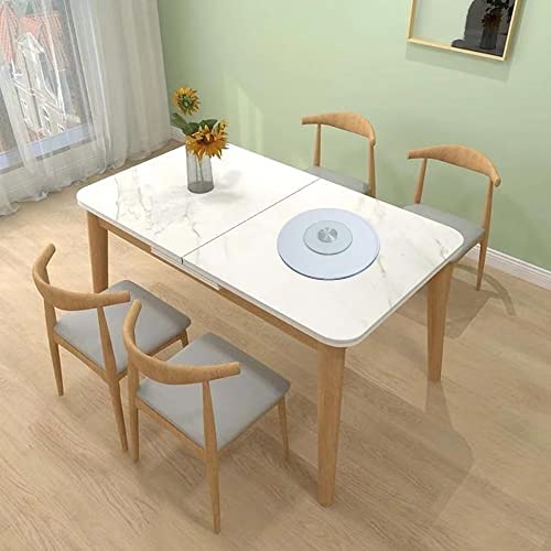 Lazy Tray On Table, Round Swivel Tray, Tempered Glass On Dining Table, Clear Serving Tray (360° Bidirectional Rotation), Smooth Running Aluminium Base #TOP3
