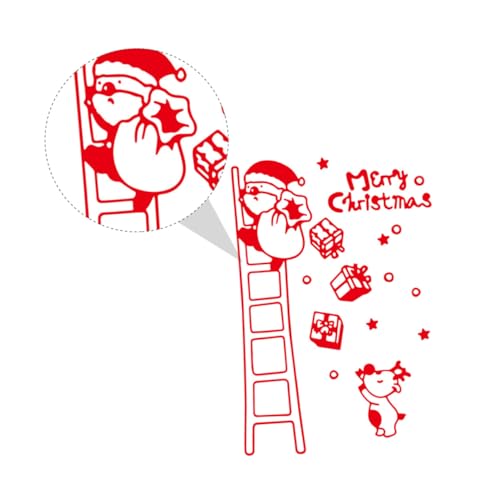 Sticker Santa Claus Navidad FRCOLOR 70x50cm Rojo miniatura 3