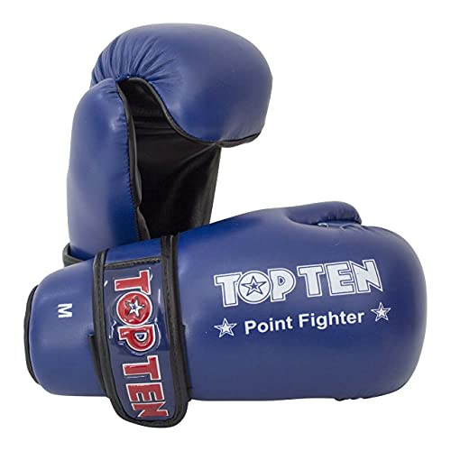 Gants semi-contact avec rembourrage antichoc Top Ten vinyle Bleu M